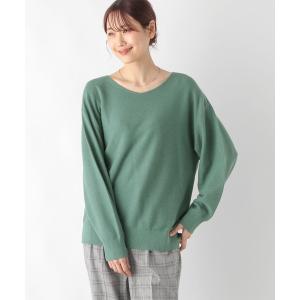 「GLOBAL WORK」 長袖ニット MEDIUM グリーン レディース