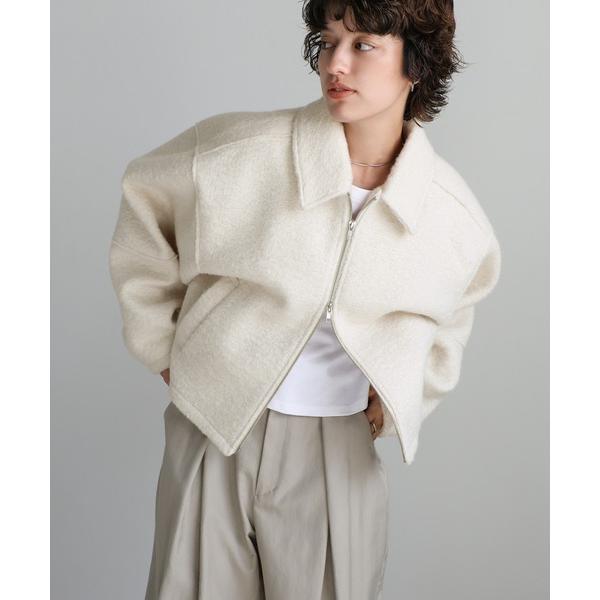 「select MOCA」 スタジャン FREE アイボリー レディース