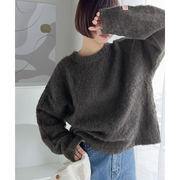 「Java」 長袖ニット MEDIUM グレー レディース