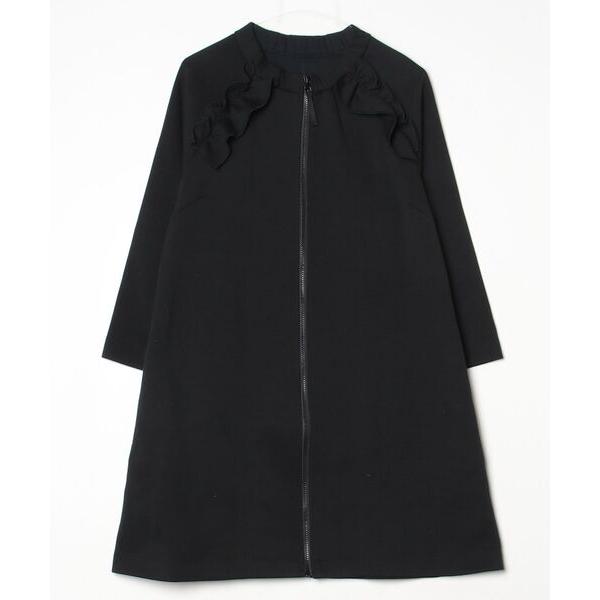 「&amp;LOVE」 フリル長袖ワンピース S〜Ｍ ブラック レディース