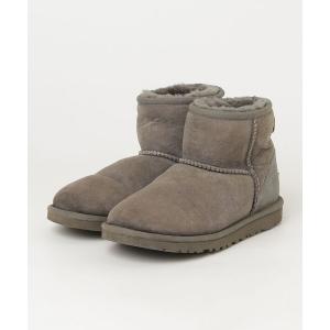 「UGG」 ムートンブーツ 22cm グレー レディース