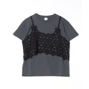 「coen」 半袖Tシャツ M ダークグレー レディース