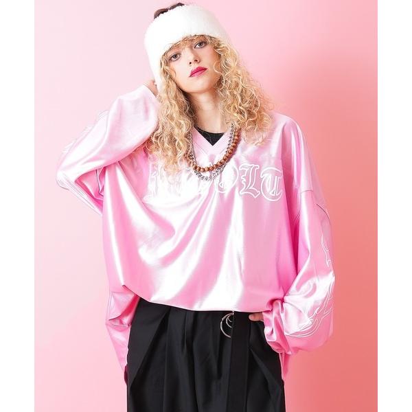 「ankoROCK」 長袖Tシャツ ONESIZE ピンク メンズ