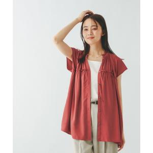 「GLOBAL WORK」 ノースリーブブラウス MEDIUM レッド レディース