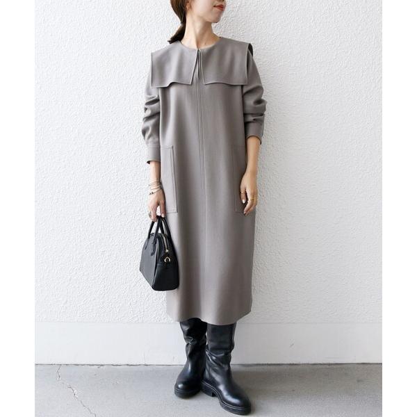 「SHIPS any」 ドッキングワンピース ONE SIZE グレー レディース