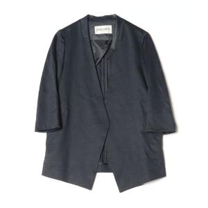 「GEORGES RECH」 ノーカラージャケット 38 ブラック レディース