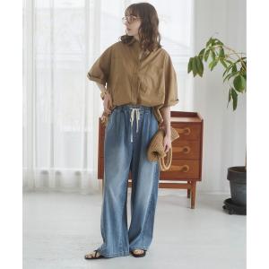 ジーンズ デニム デニムパンツ 「丈が選べる」デニム ワイド イージーパンツ レディース
