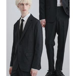 セットアップ 「上下2点セット」洗えるピンヘッドストレッチセットアップ/ビジネスOK メンズ レディース