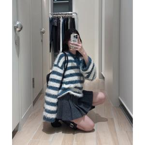 ニット セーター スキッパーボーダーニット レディース