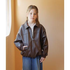 ブルゾン アウター 撥水フェイクレザーブルゾン/638256 キッズ 子供服 男の子 女の子｜ZOZOTOWN Yahoo!店