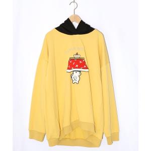 tシャツ 353142：ぐうたらの極み こたつクマフード付きプルオーバー レディース メンズ