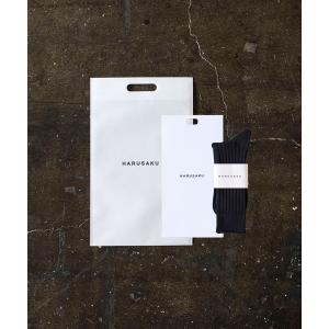 靴下 HARUSAKU:Mens PLAIN RIB SOCKS GIFT 1P SET :ハルサク メンズ プレーン リブソックス ギフトプレゼントセット 1足 メンズ レディース