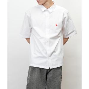 シャツ Healthknit Product ヘルスニットプロダクト コヨーテ 刺繍 オックスフォード レギュラーカラー 半袖 シャツ(GW) メンズ