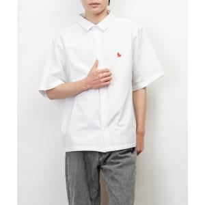 シャツ Healthknit Product ヘルスニットプロダクト コヨーテ 刺繍 オックスフォード レギュラーカラー 半袖 シャツ(GW) メンズ