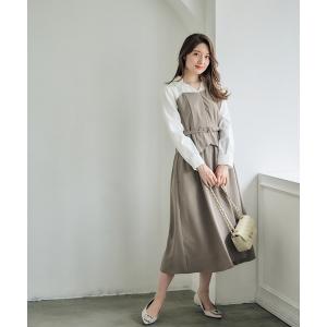 ワンピース ビスチェドッキング風ワンピース