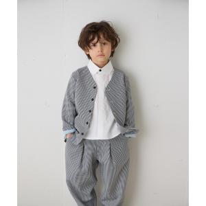 フォーマル 発表会 卒園式 入学式 千鳥格子シングルノーカラーセットアップ キッズ 子供服 男の子