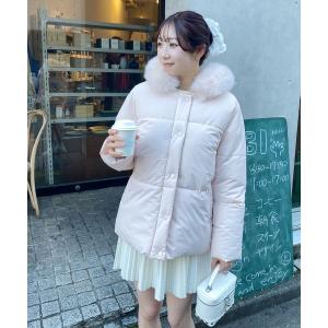 ブルゾン アウター ファー付きショートパフブルゾン レディース