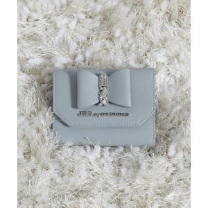 財布 リボンビジューウォレットミニ財布 レディース