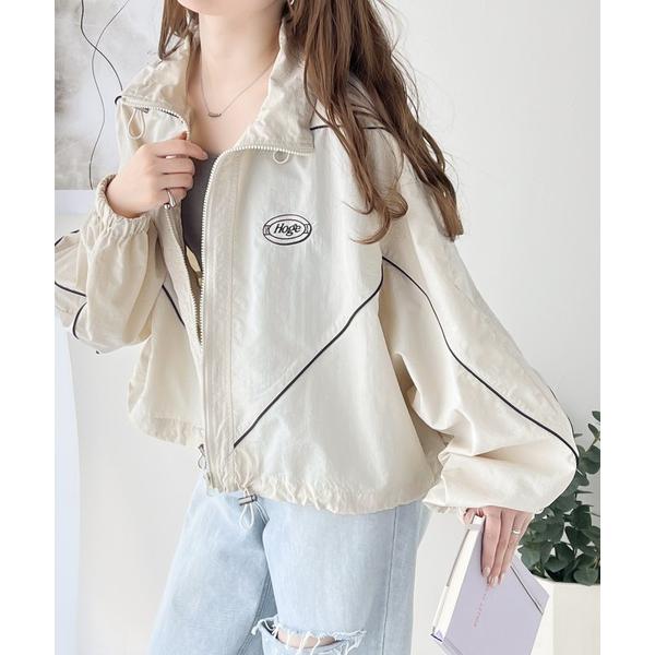 「Java」 ナイロンブルゾン MEDIUM アイボリー レディース