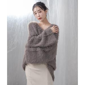 「qumerry.」 長袖ニット FREE グレイッシュベージュ レディース