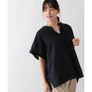 「GLOBAL WORK」 半袖ブラウス MEDIUM ネイビー レディース