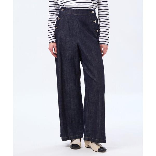 ジーンズ デニム デニムパンツ 「LEE4月号/蛯原友里さん着用」コットンリネンデニムマリンパンツ ...