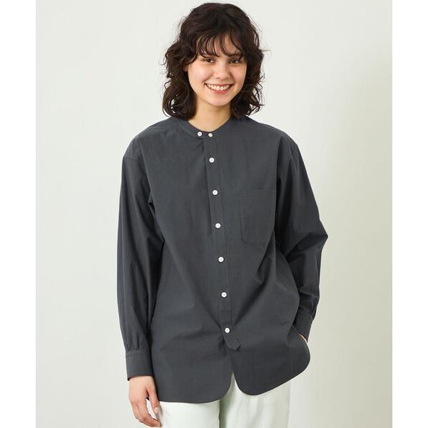 ブラウス シャツ 「GREY LABEL」バンドカラーシャツ レディース