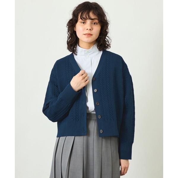 カーディガン 「GREY LABEL」ワイドケーブルカーディガン レディース