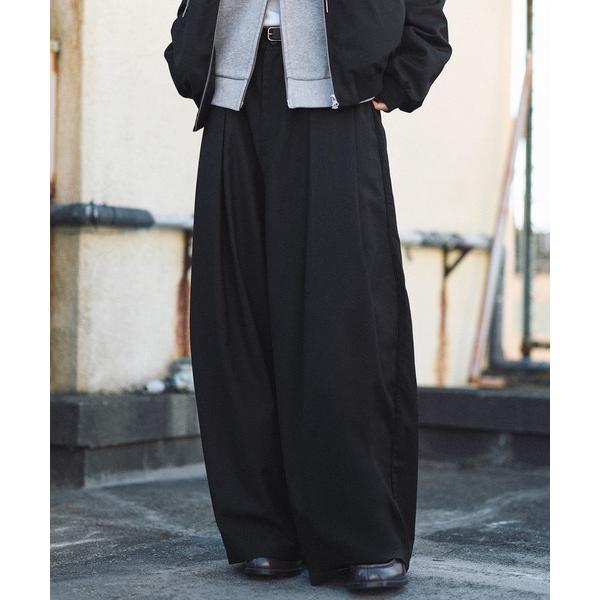 パンツ 「セットアップ対応」パイピングデザインディープタックトラックパンツ メンズ レディース