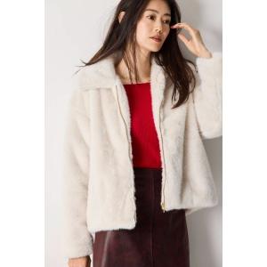 コート アウター ミンクタッチファーコート レディース