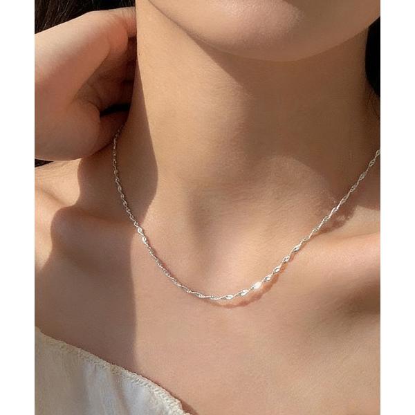 ネックレス ツイストロープデザインシルバーネックレス レディース