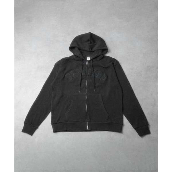 パーカー 「ワッフル アップリケ ジップパーカー」 メンズ レディース