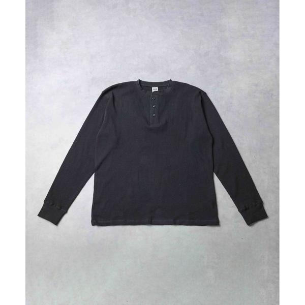 tシャツ 「ワッフル ヘンリーネックロングスリーブTシャツ」 メンズ レディース