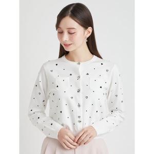 カーディガン 「UVカット」ハート刺繍ポケットカーディガン レディース
