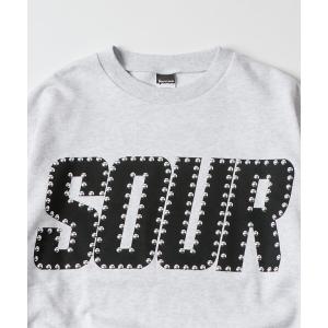 トレーナー スウェット 「UNISEX」Sourcream スタッズクルースウェット レディース メンズ