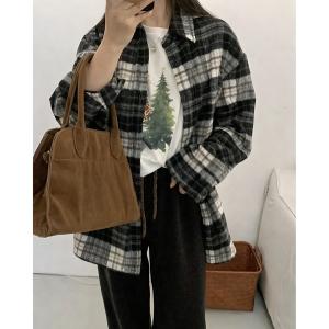 ブラウス シャツ 「CANVAS＋」起毛チェックシャツ レディース メンズ