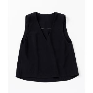 ベスト ジレ 入学式 イージーレイヤードVネックジレ「セレモニー/オケージョン」 レディース