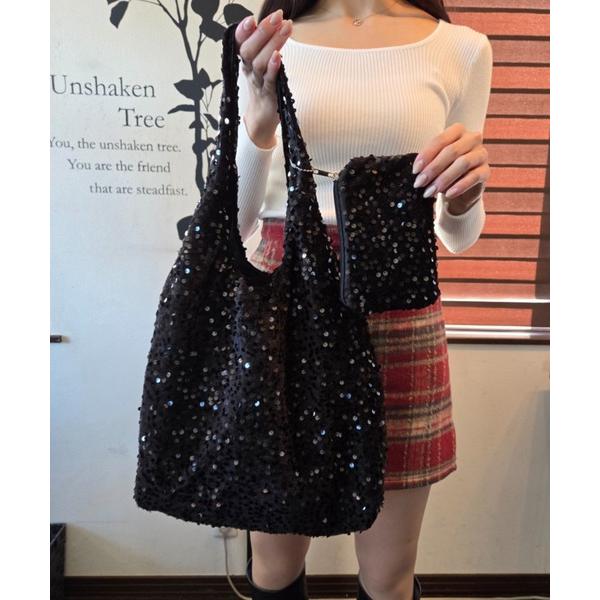 トートバッグ スパンコール ラメラメバッグ ハンドバッグ レディース