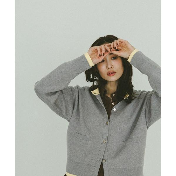 カーディガン スウェットライククルーカーディガン/632604 レディース