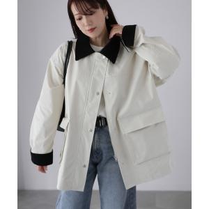 カバーオール コーデュロイ切替配色カバーオール レディース