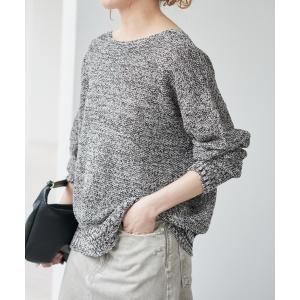 ニット セーター 「WEB限定カラー有り / 追加」ペーパーヤーン2WAYルーズプルオーバー レディース