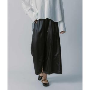 パンツ レザーライク チンツイージーパンツ レディース