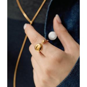 金属アレルギー対応 アシンメトリーリング