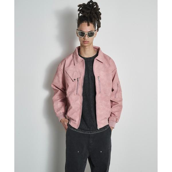 革ジャン ライダース Faux Leather Flight Jacket / フェイクレザーフライ...