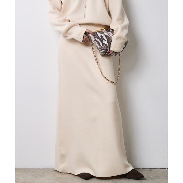 「CHIC STYLE」 ニットスカート M アイボリー レディース