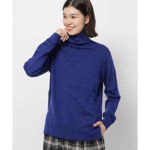 「niko and...」 タートルネックニット MEDIUM ブルー レディース