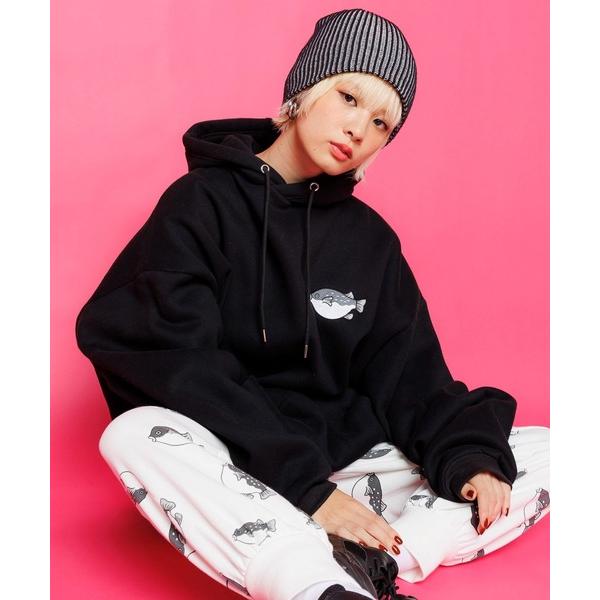 「PUNYUS」 プルオーバーパーカー 4 ブラック レディース