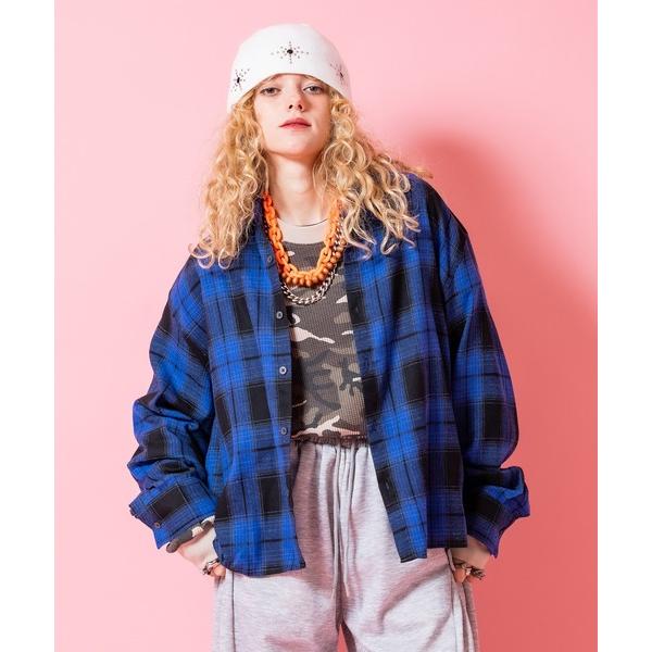 「ankoROCK」 「n.floor」長袖シャツ ONESIZE ブルー メンズ