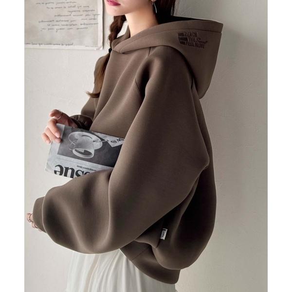 「Java」 プルオーバーパーカー LARGE モカ レディース