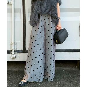 「M y u」 スラックス FREE グレー レディース